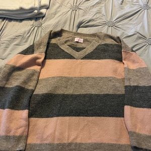 Medium, color block, Pink Lily sweater